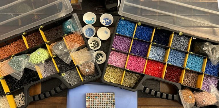 Le choix des mosaïques par couleur bien définie
